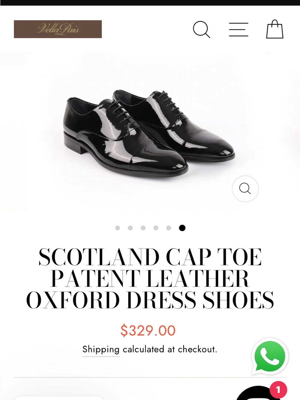 VELLAPAIS Scotland CapToe SZ 12 Black Patent Leather Oxford Dress Shoe MSRP $329
